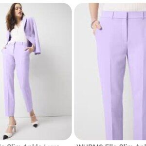 nwt WHITE HOUSE BLACK MARKET elle slim ankle pants 2 reg chambray lavander
